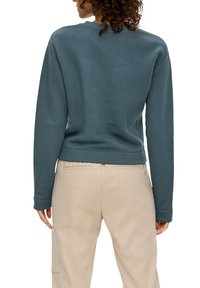 s.Oliver MIT LOGO-PRINT - Sweater - olivgrün