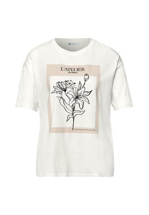 KURZARMSHIRT MIT RUNDHALS UND PRINT - T-shirts print - off white