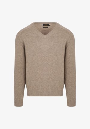 Suitable, STEPPIN OUT V-NECK - Strickpullover - beige