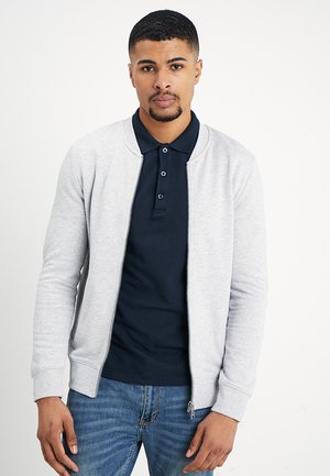 JACKET - Hoodie met rits - light stone/grey melange