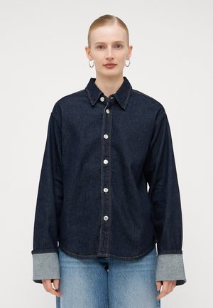 VMTESSA FOLD UP SHIRT - Chemisier - dark blue denim