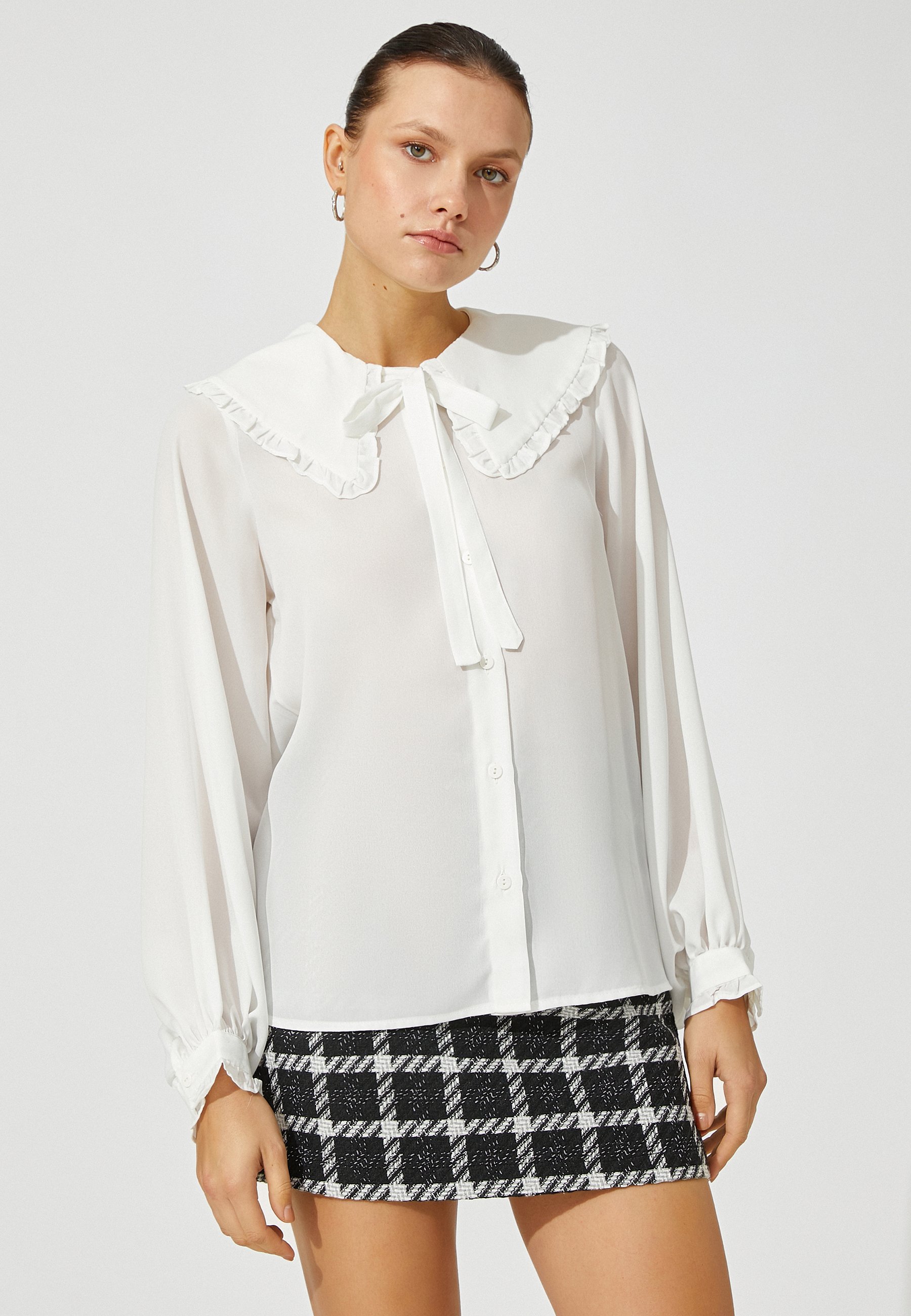 Camicetta Bambina Koton Colletto Peter Pan, Manica Lunga Con