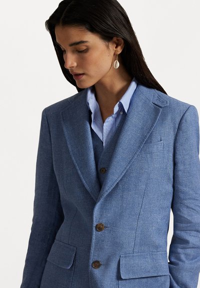 Polo Ralph Lauren LINEN COTTON TWILL BLAZER - Blejzer - blue