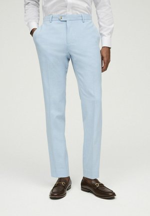Next SKINNY FIT DRAINPIPE - Anzughose - light blue