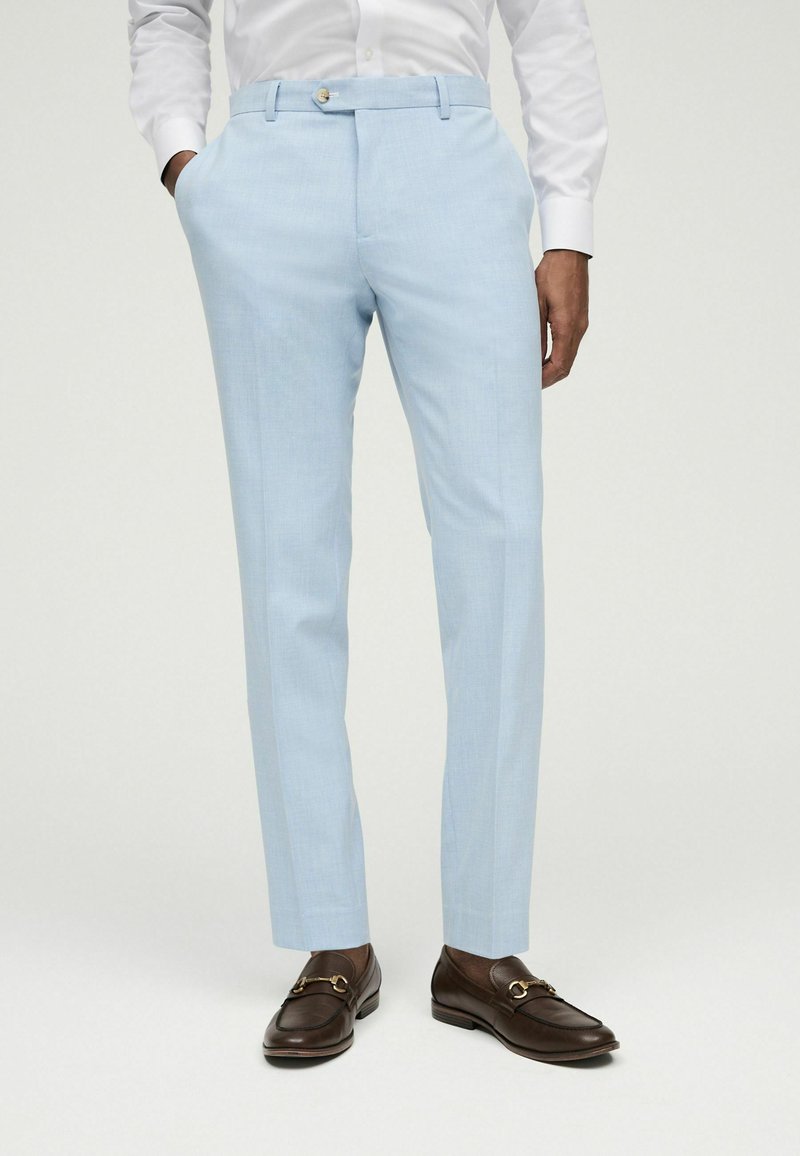Next SKINNY FIT DRAINPIPE - Anzughose - light blue