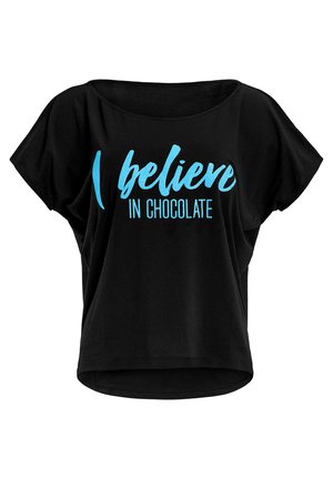 Winshape MCT002 ULTRA LIGHT  - Camiseta estampada - black/glitter/neon blue