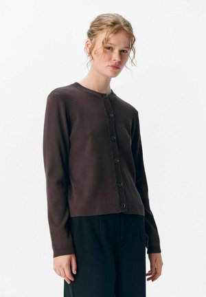 Object OBJESTER NOOS - Strickjacke - seal brown