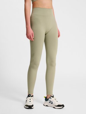 Hummel HUMMEL HMLHIIT SEAMLESS HIGH WAIST TIGHTS - Løbetights - seagrass