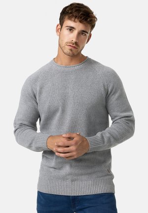 INDICODE JEANS INMASSUM - Strickpullover - lt grey mix