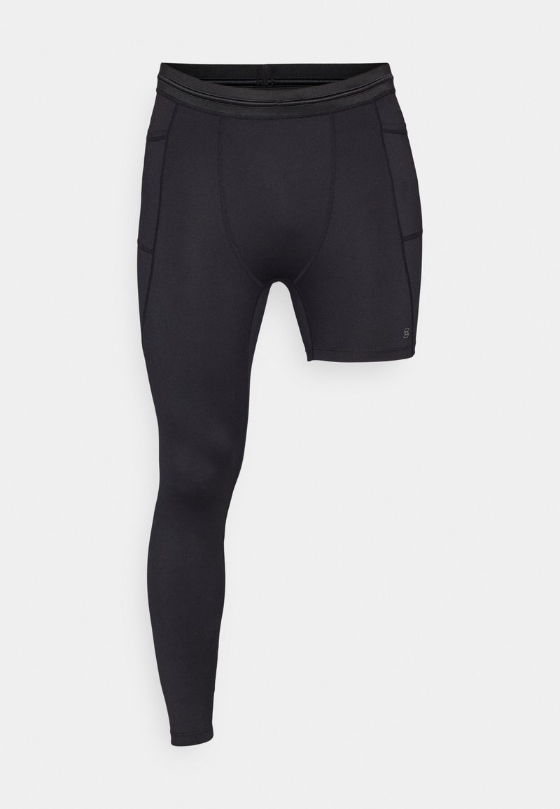 Pier One Sport ADAPTIVE SPORTS LEGGINGS FULL LEG ON THE LEFT SIDE - Tamprės - black