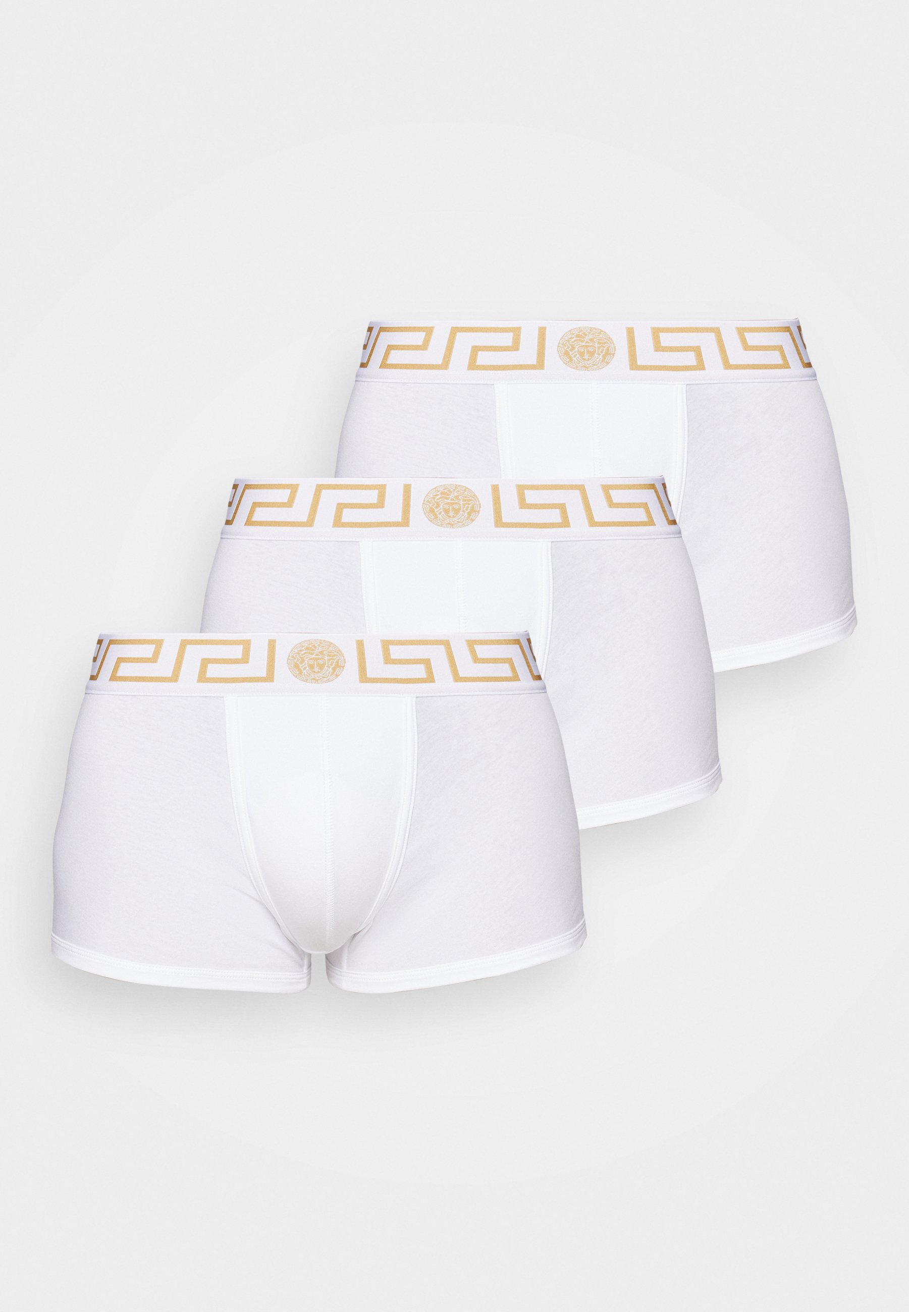 VERSACE LOW RISE TRUNK ホワイト 4サイズ Versace UNDERPANTS TRUNK TOPEKA 3 PACK - Trunks - white greek gold