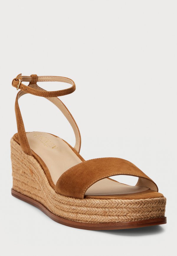LEONA SUEDE ESPADRILLE - Platform sandals - whiskey2