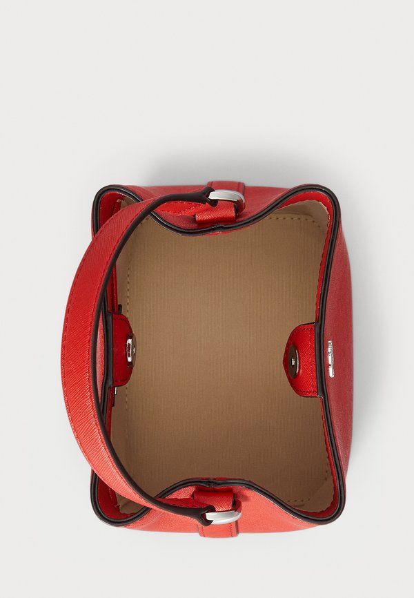 CROSSHATCH SMALL REESE BUCKET BAG - Handbag - bright vermillion2