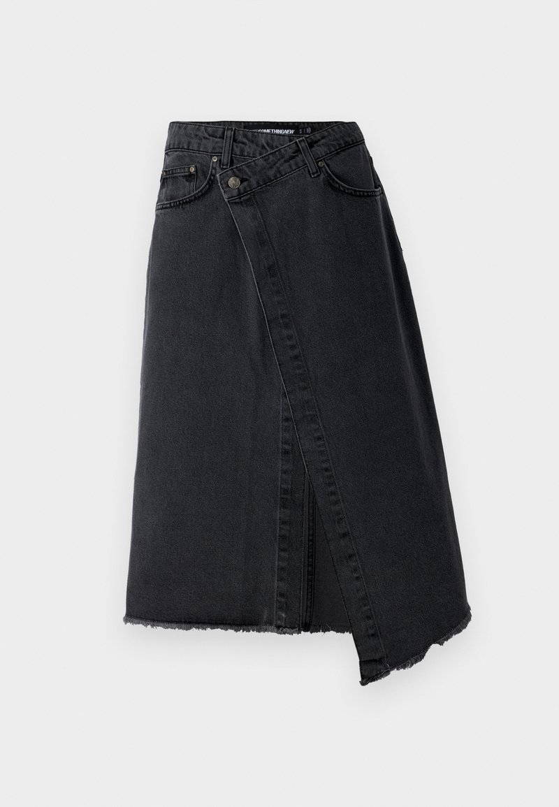 SOMETHINGNEW A-lijn rok grijs denim/greydenim