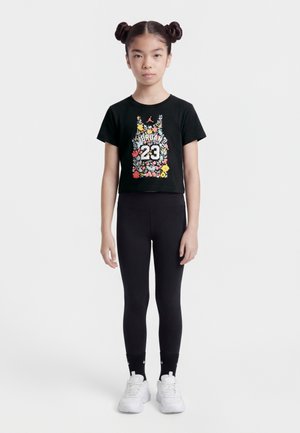 FLORAL TEE - T-shirt imprimé - black