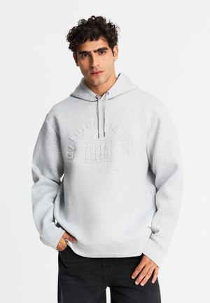 Terranova, FELPA CON CAPPUCCIO E STAMPA 3D - Felpa con cappuccio - grigio chiaro melange