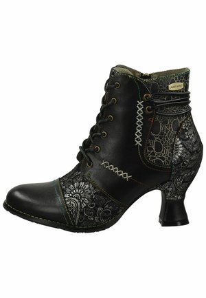 Cowboy/biker ankle boot - noir