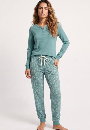 Armor lux, PRINTED PYJAMAS SET - Pyjama - beryl green-fleurs