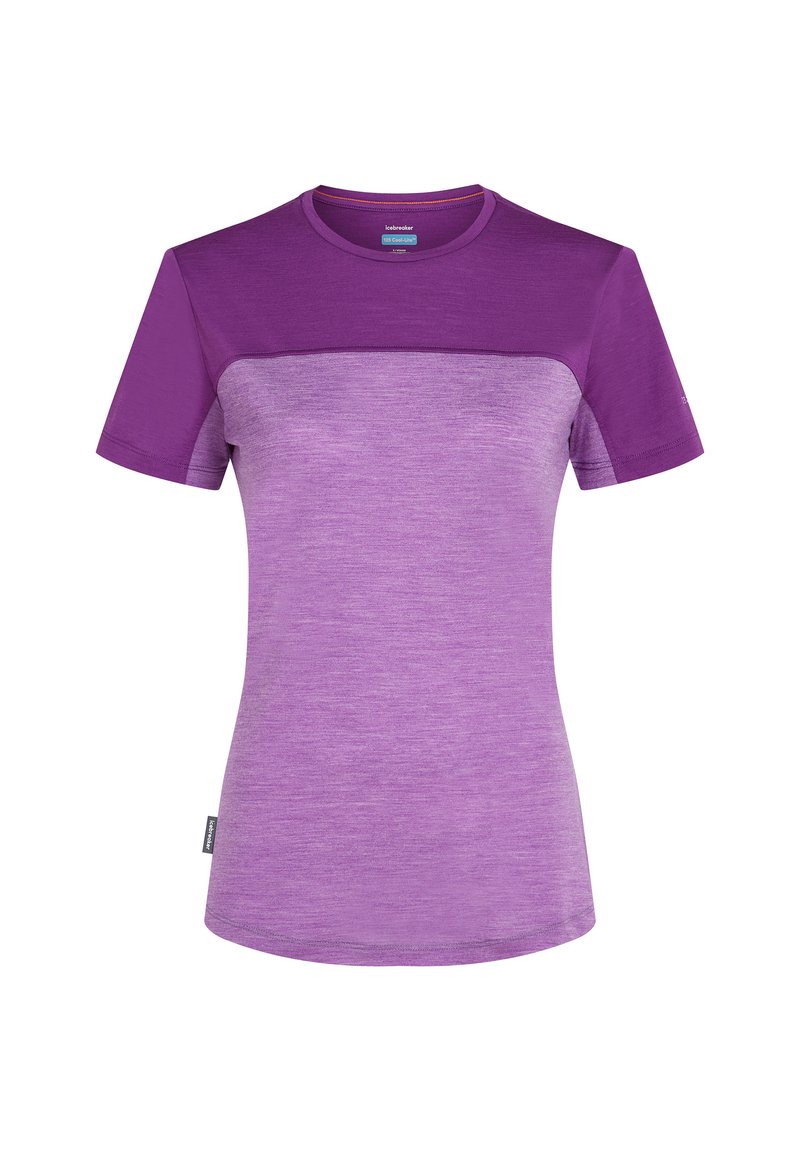 Icebreaker T-shirt print paars Icebreaker T-shirt print paars