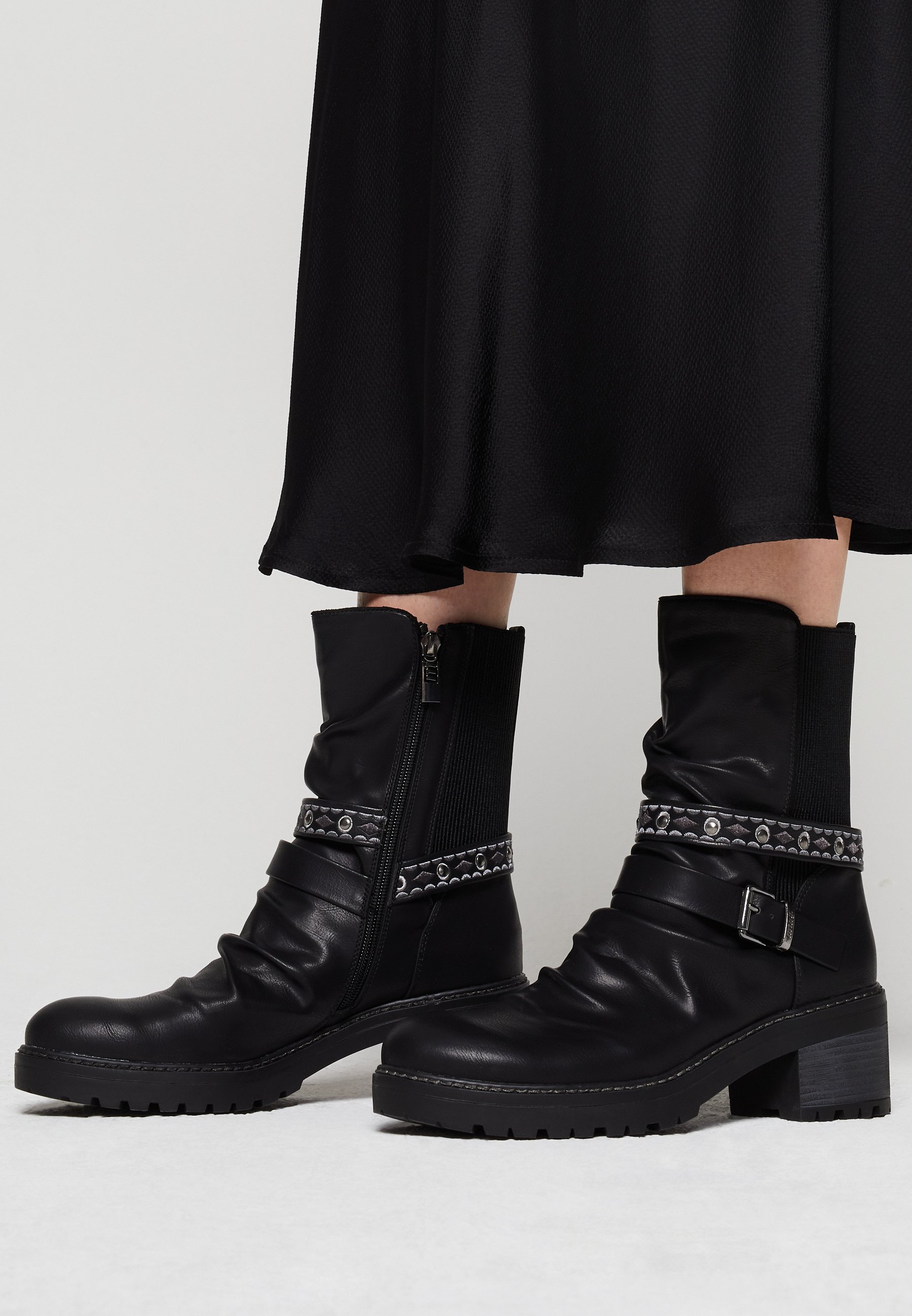 mtng DORIS - Botines con plataforma - black/negro - Zalando.es