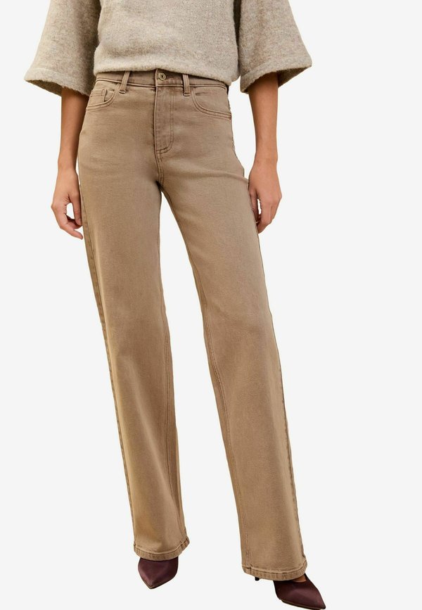 PETITE FIT  - Jeans Straight Leg - mushroom