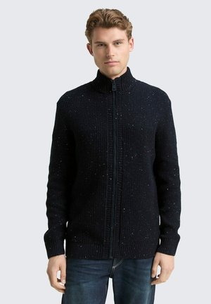 Strickjacke - navy melange multi neps