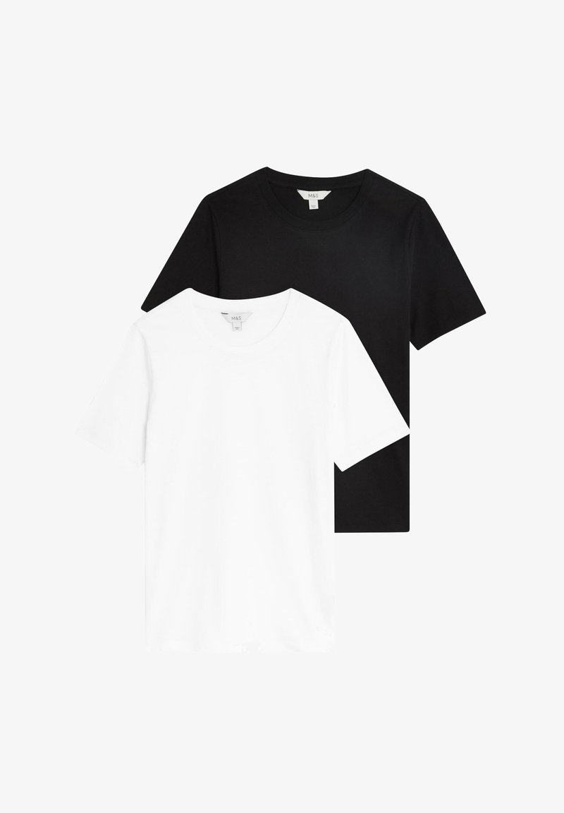 Marks & Spencer 2 PACK EVERYDAY - T-shirt basic - white black
