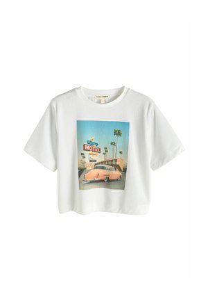 Next, REGULAR FIT - TOWELLING SUMMER CAR GRAPHIC T-SHIRT - Print T-shirt - white