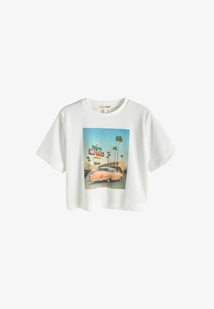 Next, REGULAR FIT - TOWELLING SUMMER CAR GRAPHIC T-SHIRT - Print T-shirt - white