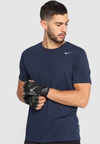 Nike Performance PREMIUM FITNESS GLOVE - Fingerless gloves - black/volt/white