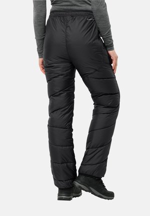 OYSHO SOFT TOUCH WIDE-LEG WITH BUTTONS - Pantaloni sportivi - black