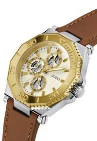 Guess PRIME - Cronografo - brown and gold coloured