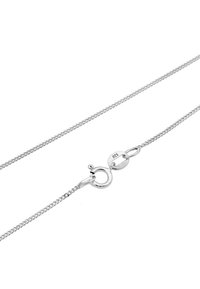 Söljd 925 kedjehalsband med en tvinnad design, oval lås och en slät yta, som visar en polerad finish.
