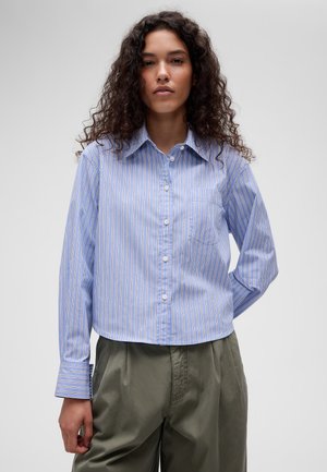 GAP, GAPSTUDIO POPLIN CROP SHIRT - Риза с копчета - blue