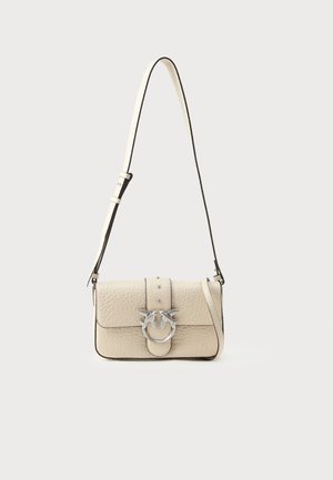 LOVE ONE MINI SLOUCHY  - Rankinė per petį - bianco seta/matt silver-coloured