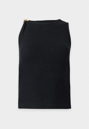 Abercrombie & Fitch, HARDWARE HIGH NECK TANK - Top - black
