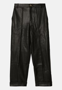 ZIMA PANTS - Leather trousers - black