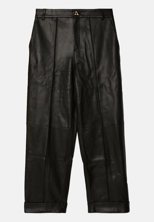 AERON ZIMA PANTS - Leather trousers - black