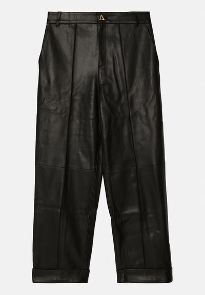 AERON ZIMA PANTS - Leather trousers - black