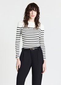 Calliope GIROCOLLO A RIGHE - Strickpullover - var bianco lana