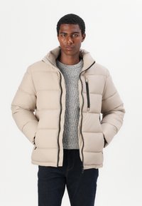 TOM TAILOR SPORTY PUFFER - Vinterjakke - light cashmere