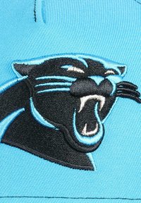 Blue cap featuring an embroidered black panther logo with white and light blue accents, displayed prominently on the front.