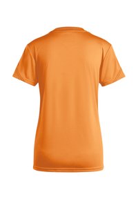 Korte mouwen, ronde hals t-shirt in fel oranje. Gemaakt van een gladde, lichte stof met een eenvoudig ontwerp en zonder zichtbare logo's.