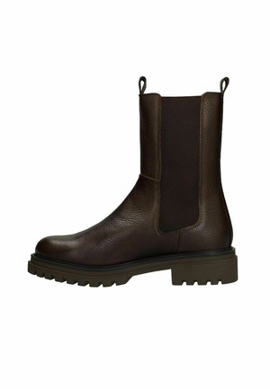 Enkellaarsjes met plateauzool - braun