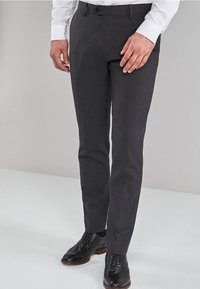 SKINNY FIT PLAIN FRONT - Pantaloni eleganti - dark grey