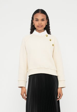 Pinko MARGARINA MAGLIA FELPA CON BOTTONI IN METALLO - Sudadera - sabbia