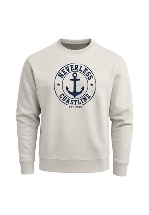 Neverless, NEVERLESS® HERREN SWEATSHIRT MIT FRONTPRINT - COASTAL - REGULAR - Sweatshirt - urban grey