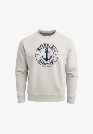 Neverless, NEVERLESS® HERREN SWEATSHIRT MIT FRONTPRINT - COASTAL - REGULAR - Sweatshirt - urban grey