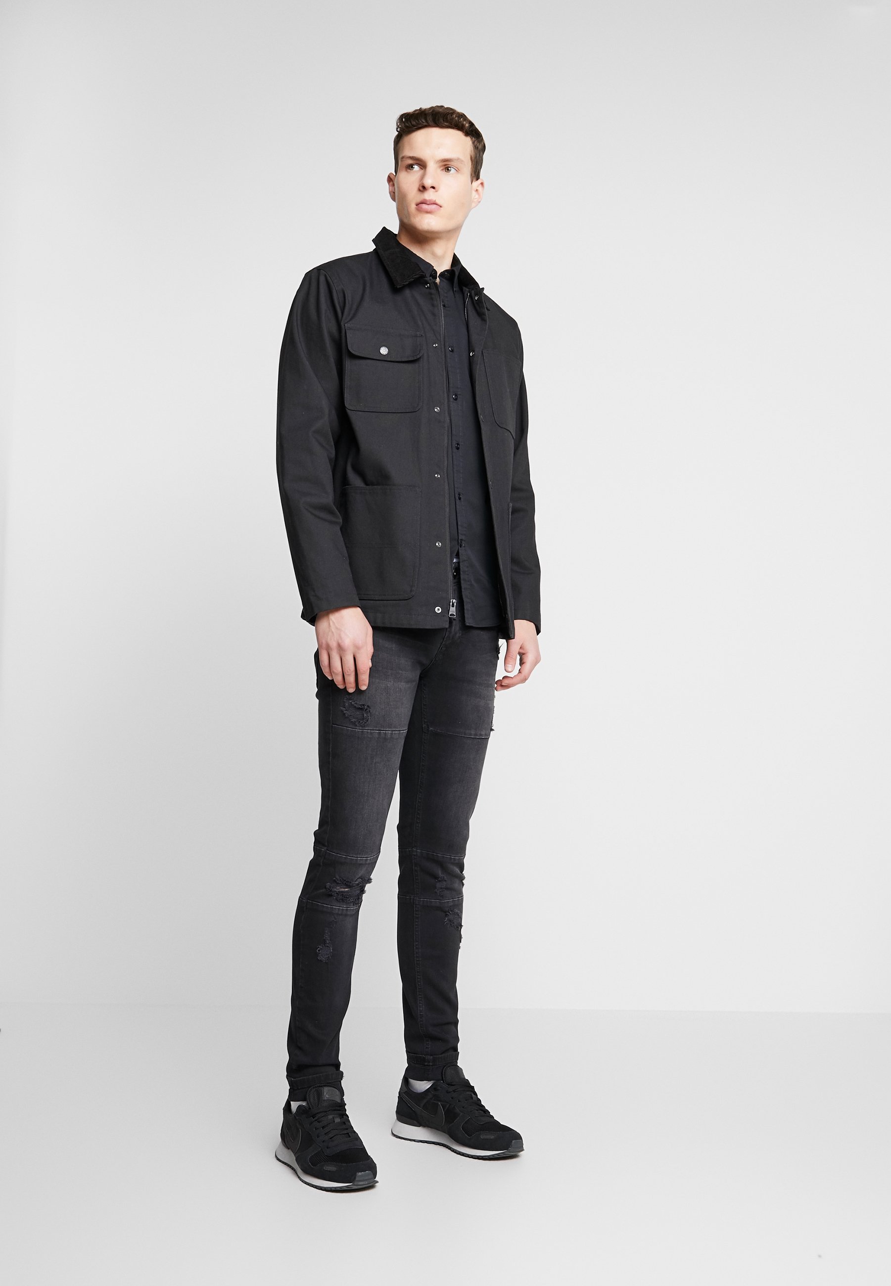 Junk De Luxe POCKET PRINT SHIRT Skjorte black Zalando.no Junk De Luxe Skjorte black Zalando.no