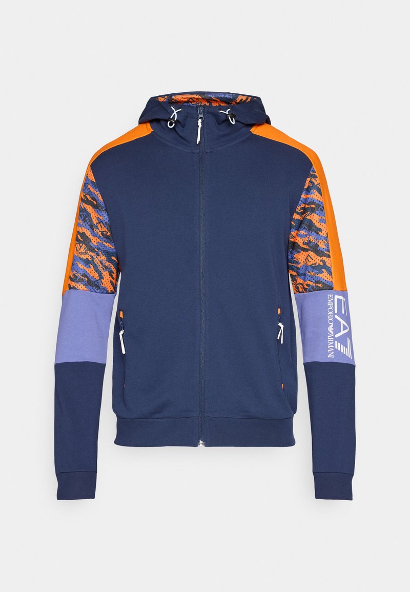 EA7 Emporio Armani Sweater met rits blauw EA7 Emporio Armani Sweater met rits blauw